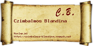 Czimbalmos Blandina névjegykártya